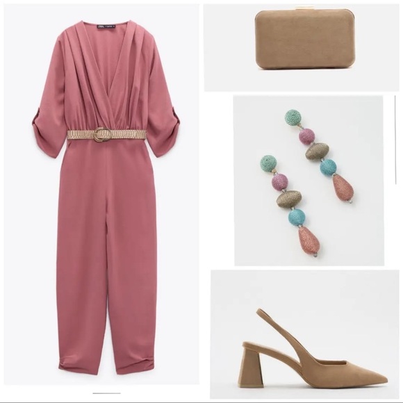 ZARA BELTED WRAP JUMPSUIT - Picture 13 of 13